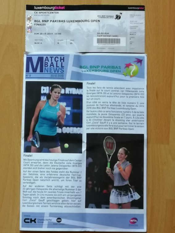 Luxembourg Open 000 Karte Zeitschrift